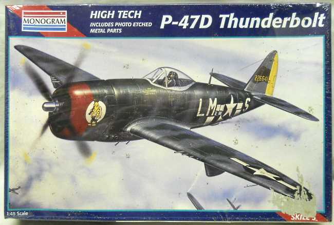 Monogram 1/48 High Tech P-47D Thunderbolt with Photoetched Parts, 5487 plastic model kit